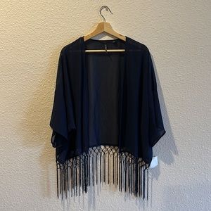 Brand new fringed cover up